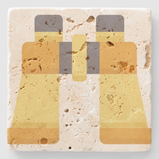 双眼鏡 ストーンコースター (正面)