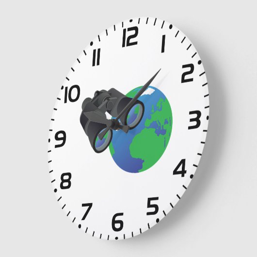 双眼鏡 ラージ壁時計 (傾斜)