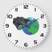 双眼鏡 ラージ壁時計 (正面)