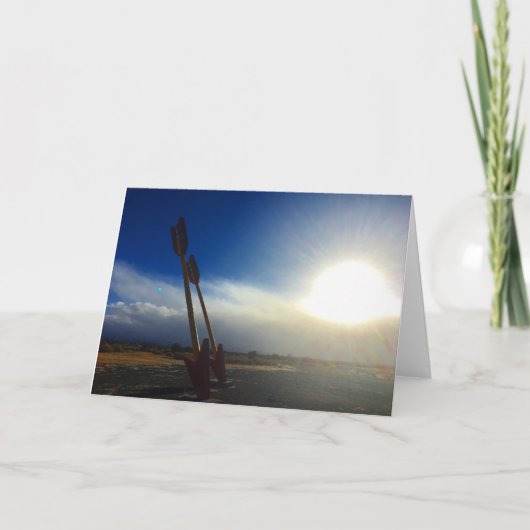 双矢印グリーティングカード – 横 カード (正面)