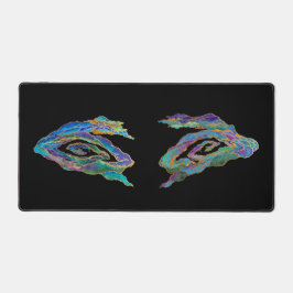 双竜の太陽追跡 - 超現実絵画 デスクマット