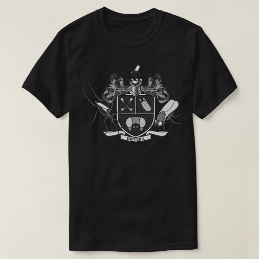 双翅目の紋章 Tシャツ (デザイン正面)