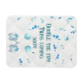 双胎妊娠2倍のおもしろい発表 マグネット (横)