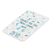 双胎妊娠2倍のおもしろい発表 マグネット (左側)