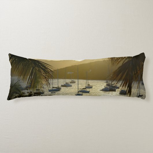 双胴船と帆船 ボディピロー (正面)