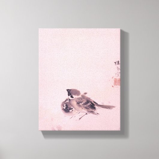 双雀,栖鳳スパロウ,セイハウ,アー日本のト キャンバスプリント (正面)