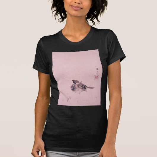 双雀,栖鳳スパロウ，セイハウ，アー日本のト Tシャツ (正面)