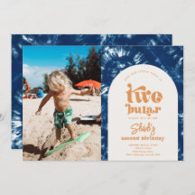 双雲写真誕生日招待状 |絞り染め