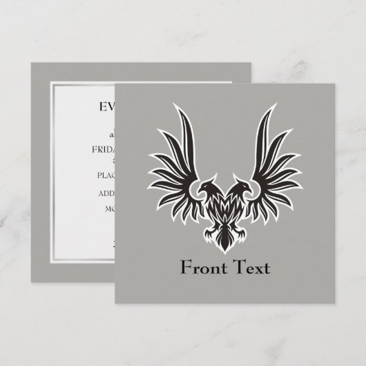 双頭の鷹 招待状 (正面/裏面)