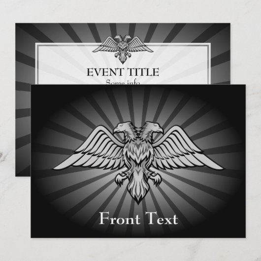 双頭の鷹 招待状 (正面/裏面)