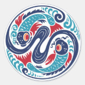 双魚 ラウンドシール (正面)