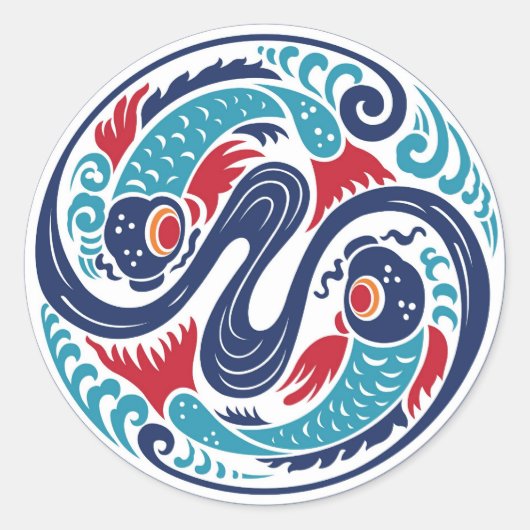 双魚 ラウンドシール (正面)