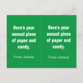 反おもしろいバレンタイン教室バレンタイン少年 ポストカード (正面)