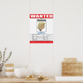 反おもしろい逆罪でトランプを指名手配 ポスター (キッチン)