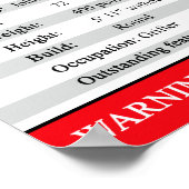 反おもしろい逆罪でトランプを指名手配 ポスター (角)