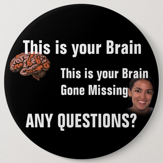 反アレキサンドリアOcasio-Cortez 缶バッジ (正面)