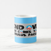 反オバマの刺激パッケージ コーヒーマグカップ (中央)