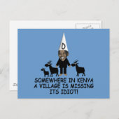 反オバマの村の馬鹿 ポストカード (正面/裏面)