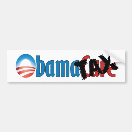 反オバマケア- ObamaTax バンパーステッカー (正面)