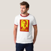 反オバマ共産党員メンズ リンガーTシャツ Tシャツ (正面フル)