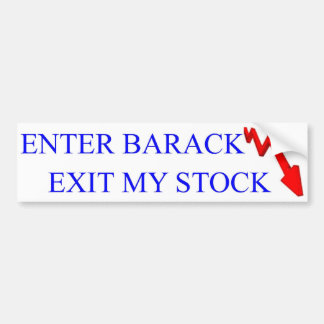 反オバマ: バラクの出口を私の在庫書き入れて下さい バンパーステッカー