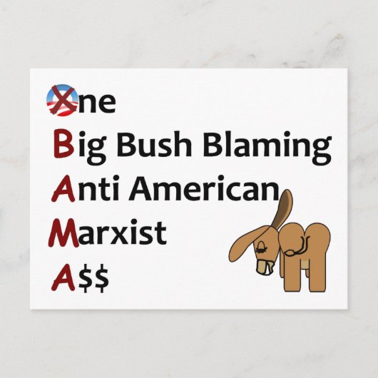 反オバマ ポストカード (正面)