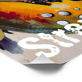 反カスタマイズ反少女ギタリストアート感動的 ポスター (コーナー)