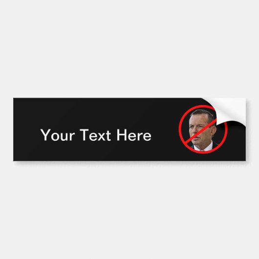 反トニーAbbott バンパーステッカー (正面)