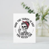 反トランプで投票したタルリフィックな一日を過ごせ インビテーションポストカード (スタンド正面)