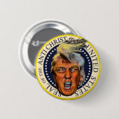 反トランプ大統領 反キリストの印 缶バッジ (正面&裏面)