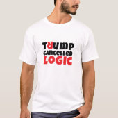 反トランプ学生抗議スローガン 赤と黒 Tシャツ (正面)