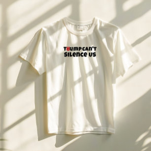 反トランプ学生抗議スローガン 赤 エレガント Tシャツ