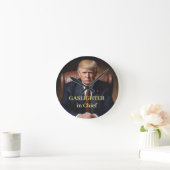 反トランプ時計 ラウンド壁時計 (ホーム)