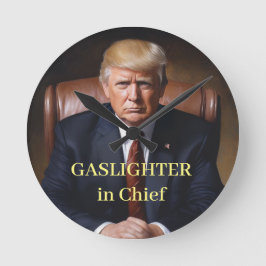 反トランプ時計 ラウンド壁時計