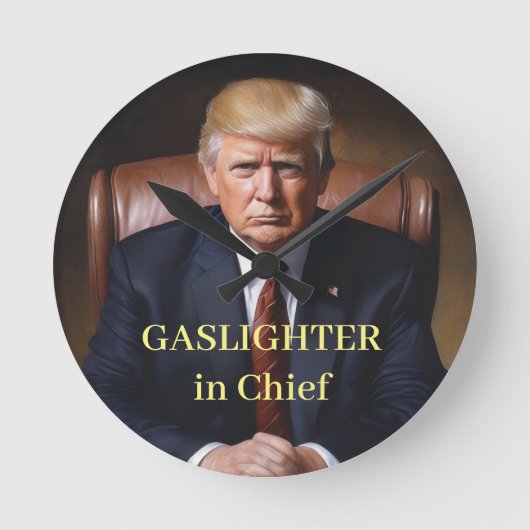 反トランプ時計 ラウンド壁時計 (正面)
