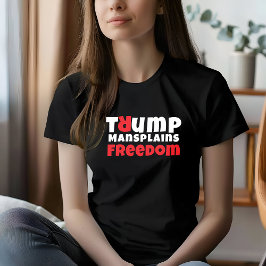 反トランプ フェミニスト抗議スローガン 赤 黒 Tシャツ
