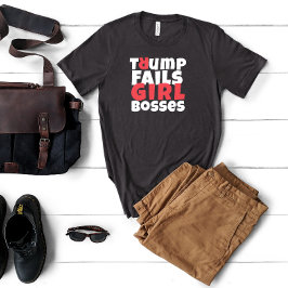 反トランプ フェミニスト抗議スローガン 赤 黒 Tシャツ