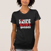 反トランプ フェミニスト抗議スローガン 赤 黒 Tシャツ (正面)