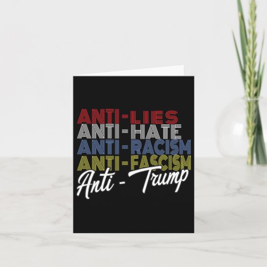 反トランプ 憎悪 嘘 ファシズムに抵抗しよう 11月5日 カード (正面)