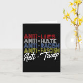 反トランプ 憎悪 嘘 ファシズムに抵抗しよう 11月5日 カード (黄色い花)