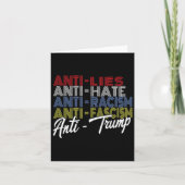 反トランプ 憎悪 嘘 ファシズムに抵抗 票を投じよう 11月5日 カード (正面)