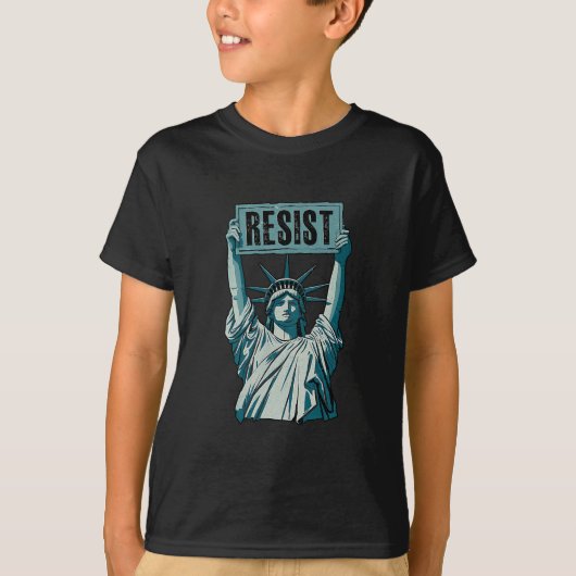 反トランプ 抵抗 私の大統領ではない Tシャツ (正面)