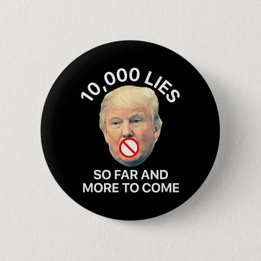 反トランプ 10 缶バッジ (正面)