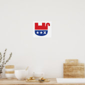 反トランプ GOP 共和党 死んだ象 ポスター (キッチン)