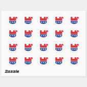 反トランプ GOP 共和党 死んだ象 ラウンドシール (シート)