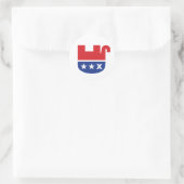 反トランプ GOP 共和党 死んだ象 ラウンドシール (バッグ)