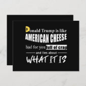 反ドナルド・トランプはアメリカンチーズの女性みたい シーズンポストカード (正面/裏面)
