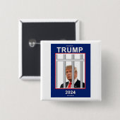 反ドナルド・トランプ 2024年 投獄 缶バッジ (正面&裏面)