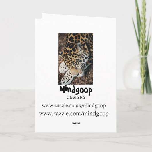 反バレンタインデーのカード – ヒョウは変わらない シーズンカード (裏面)