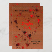 反バレンタインデーのパーティの招待状 招待状 (正面/裏面)